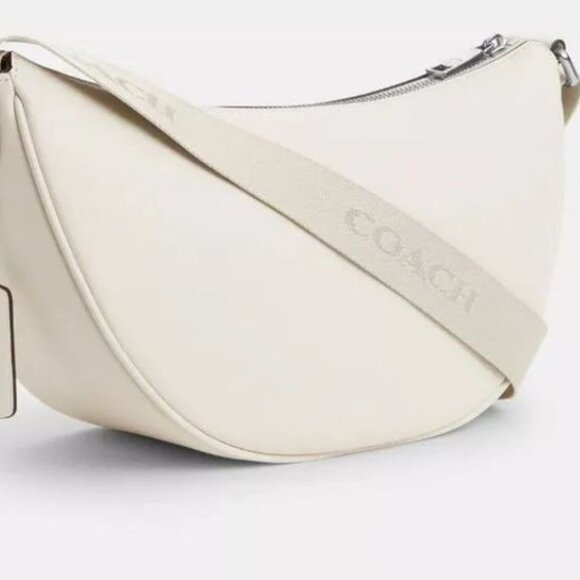 NWT ✅ Coach PACE Smooth Leather Shoulder Bag CT644 CHALK / SILVER⭐ NWT - Picture 11 of 17
